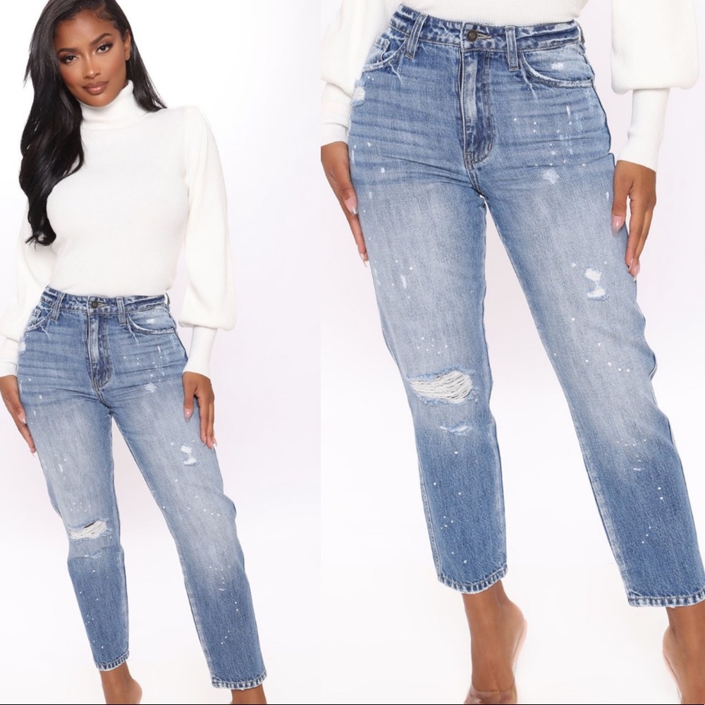 Paint Splatter Mom Jeans 🎨